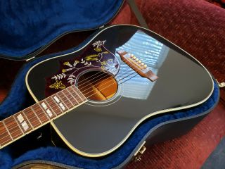 2014 Gibson Hummingbird Guitar Ebony Custom Very Rare w LR Baggs Pick Up & OHSC 9