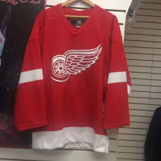 Vintage Detroit Red Wings Hockey Jersey Size 46 Koho Fight Strap