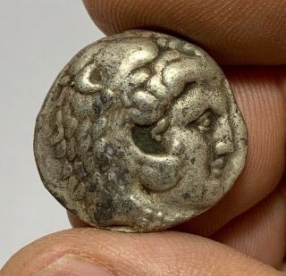 Ancient Greek Silver Coin Tetradrachm Alexander The Great 12.  1gr 25.  1mm