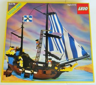 Vintage Lego Caribbean Clipper Pirate System Set No.  6274 Opened 1989