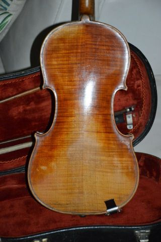 Old violin set,  French ALDRIC 1822 label,  with two bows 3