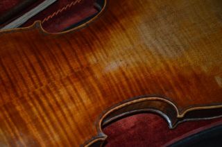 Old violin set,  French ALDRIC 1822 label,  with two bows 7