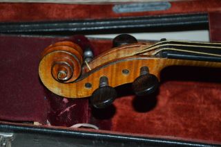 Old violin set,  French ALDRIC 1822 label,  with two bows 8