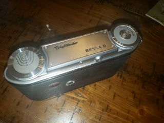Voigtländer Bessa II Vintage Rangefinder Film Camera w/105 mm lens & Case 7