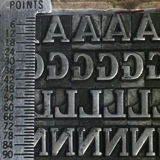 Craw Clarendon 24 pt - Letterpress Type - Vintage Metal Lead Sorts Font Fonts 3