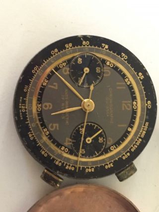 Vintage Chronograph Suisse,  Dial,  Movement,  Hands,  Crown