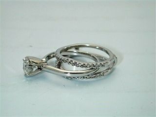 $10,  000 VINTAGE 1.  45CTW DIAMOND INSERT WEDDING RING - SOLITAIRE W/BANDS - $99 5