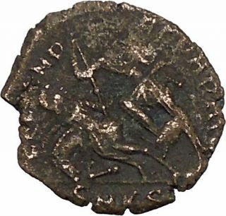 Constantius Ii Constantine The Great Son Ancient Roman Coin Battle Horse I42719