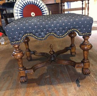 Vintage Ottoman Foot Stool Bench Seat Living Room Furniture