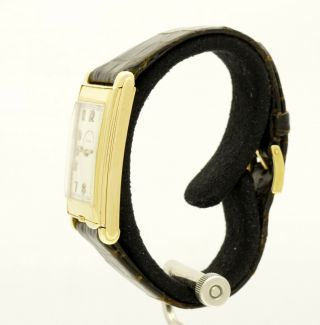 Very Rare c1934 Vacheron & Constanting Triple Hinged 18k Gold Men ' s Wrist Watch 2