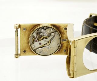 Very Rare c1934 Vacheron & Constanting Triple Hinged 18k Gold Men ' s Wrist Watch 9
