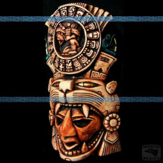 Mayan Mask Head Maya Aztec Mexico Mexican Sculpture Statue Plaque Ancient Art