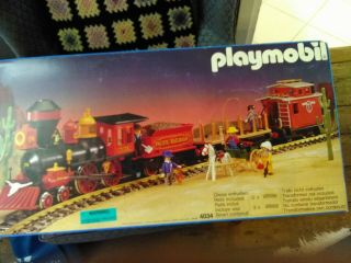 Playmobil 4034 Steaming Mary G - Scale Western Train Set Pacific Railroad Vintage