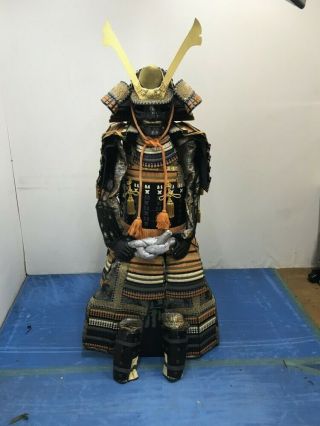 The Kabuto And Armor Full Set Japanese Traditional Samurai,  Shugetsu,  Rare