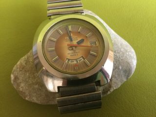 Vintage N1 Bulova Accutron Astronaut Mark Ii 2 Date Stainless Steel Watch