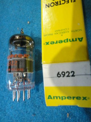 5 AMPEREX 6922 vintage radio etal vacuum tube as seen A (L1 2