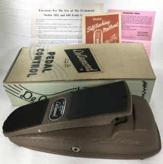 1960s Dearmond Vintage Model 602 Pedal Volume Control W/ Box & Inserts Rowe Usa