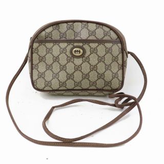 Authentic Vintage Gucci Shoulder Bag Gg Browns Pvc 356808