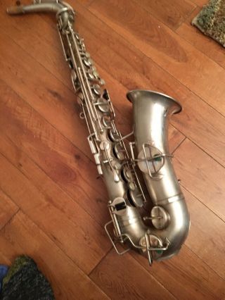Vintage Silver Saxophone " The Buescher " Elkhart In True Tone Low Pitch Alto