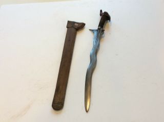 Archaic Old Antique 18th Century Moro Keris Kris Sword Dagger