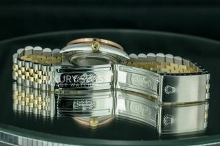 Mens Rolex Watch Datejust 16013 18k Gold & Steel MOP w Diamonds Colored Sapphire 6