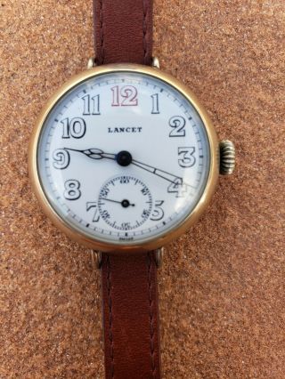 Antique Lancet Trench Watch Pulp Fiction Keeps Time