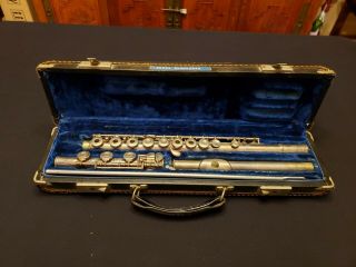 Vintage Gemeinhardt Co.  Silver Plate Flute M - 3 With Case