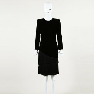 Vintage Lanvin Fringe Midi Dress Sz 40