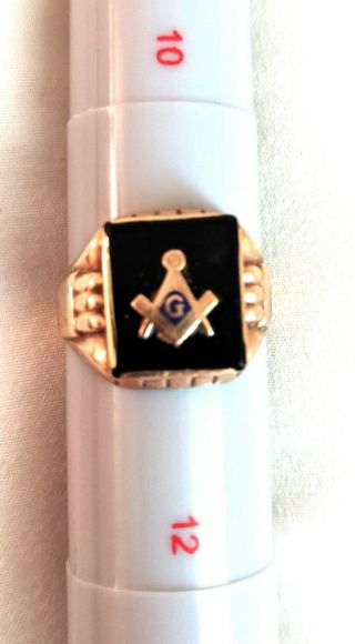 Vintage Masonic 10k Gold Men 
