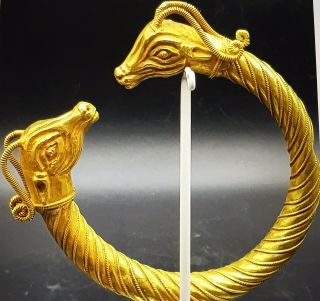 Extremely Rare Solid Gold Torc Parthain Hamden Achamend Dynasty 530/330BC Persia 2