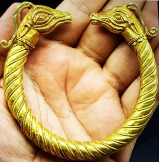 Extremely Rare Solid Gold Torc Parthain Hamden Achamend Dynasty 530/330BC Persia 7