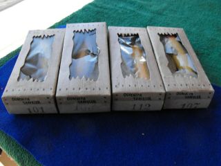 4 pc vintage Ouachita traveler wood fishing lure W/boxes, 4