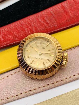 Rolex Chameleon Ref 8788 Ladies Vintage 18k Gold Multi Color Watch Strap Ca 1961