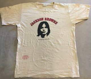 Vintage Jackson Browne Shirt Rare 70s Xl Adidas Saturate Before Using La Rock