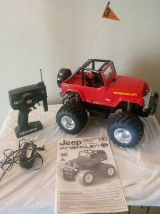 Vintage Rc 1993 Jeep Wrangler Tamiya 46017 1:12 Quick Drive Qd Complete W/box