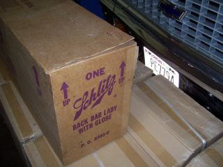 Vintage 1976 Schlitz Lady 44.  5 tall in the Box 11