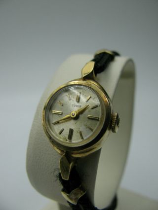 Rare Vintage 1960 Tudor By Rolex Ladies 18k Gold Cocktail Watch Buckle
