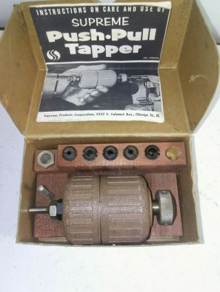 Vintage Supreme Model 9000 Push Pull Tapper With Directions