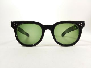 True Vintage Styl - Rite Opt Black FDR Style Triple Dot Horn Rim Eyeglasses SRO 2