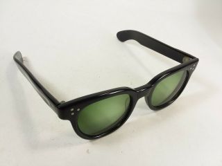 True Vintage Styl - Rite Opt Black FDR Style Triple Dot Horn Rim Eyeglasses SRO 3