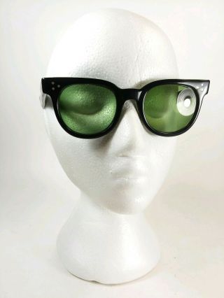 True Vintage Styl - Rite Opt Black FDR Style Triple Dot Horn Rim Eyeglasses SRO 7
