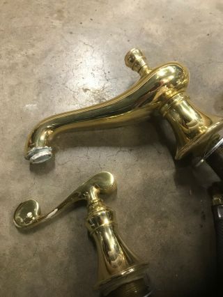 2 Vintage Kohler Gold Plated Faucets Good Retro Brass 2