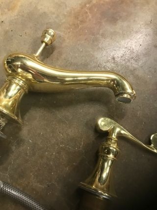 2 Vintage Kohler Gold Plated Faucets Good Retro Brass 3