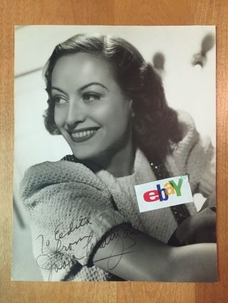 Joan Crawford Autograph Movie Star Signed Vintage 1930’s Willinger Photo