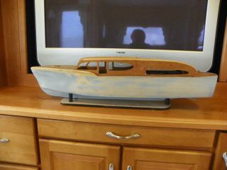 Vintage 1960 ' s R/C Model of a 50 ' Chris Craft Fly Bridge Sterling Boat Model 6