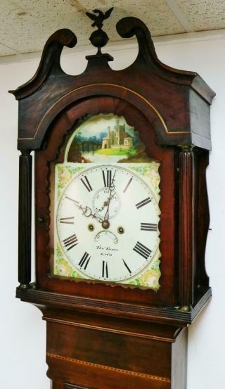 Antique English 8 Day South West Longcase Clock,  Striking Bath Grandfather Clock 4