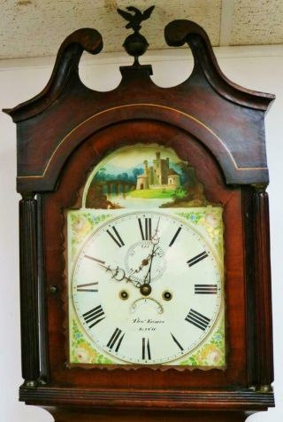 Antique English 8 Day South West Longcase Clock,  Striking Bath Grandfather Clock 6