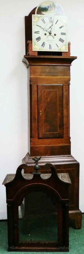 Antique English 8 Day South West Longcase Clock,  Striking Bath Grandfather Clock 9
