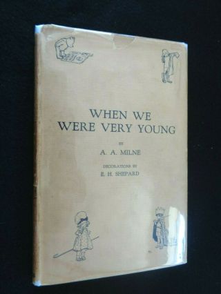 1924 RARE 1st Edition - When We Were Very Young - A A Milne - 1st Print Winnie 11