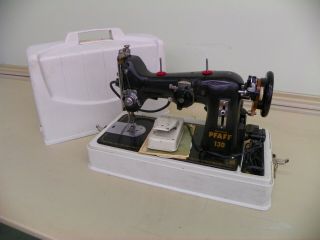 Vintage Pfaff 130 Sewing Machine With Case Made In Germany